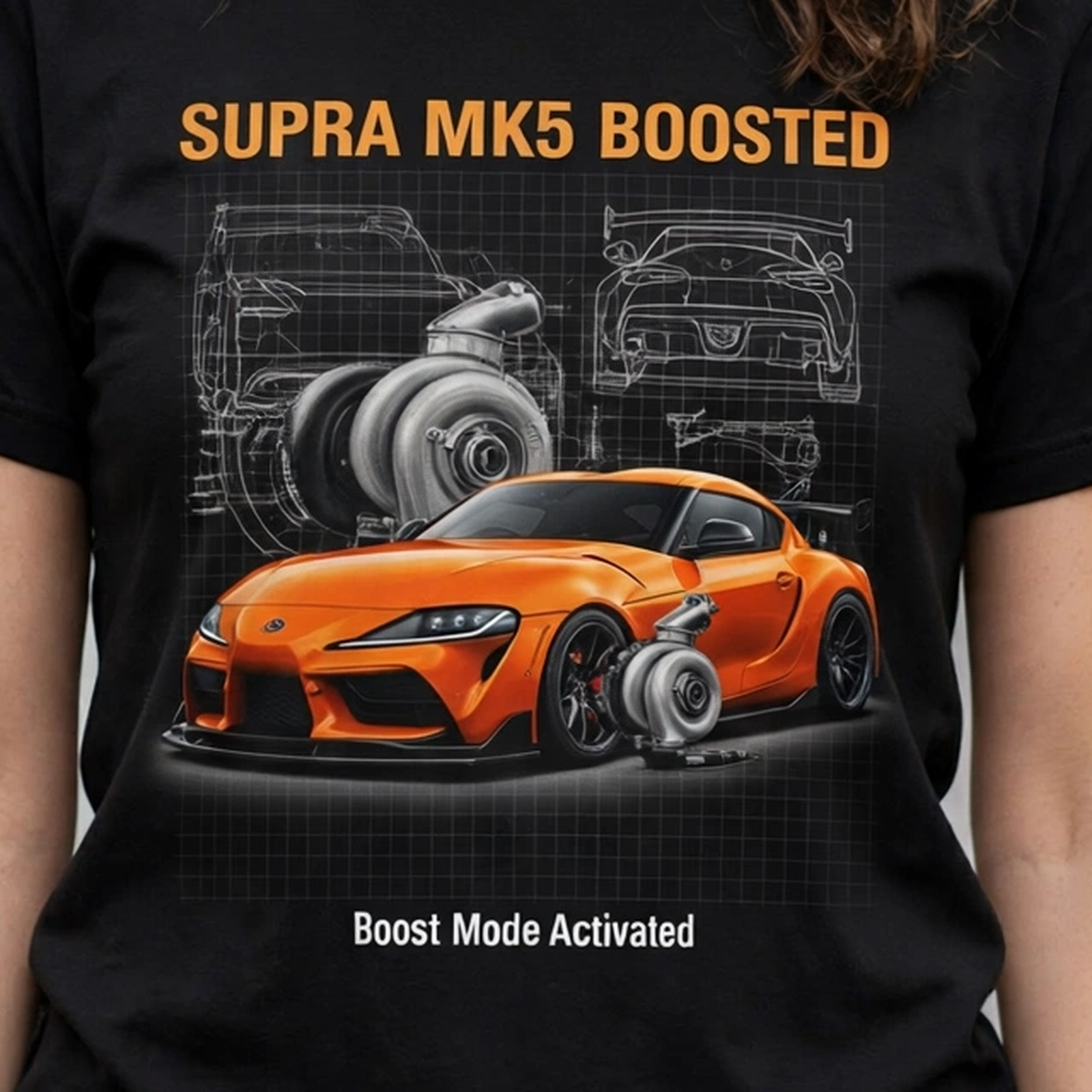 Supra Mk5 Boosted Car Enthusiast Graphic T-Shirt – XGuidance – photo 3