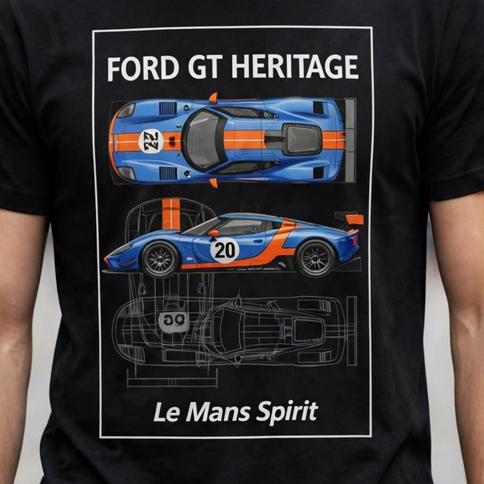 Ford GT Heritage Car Enthusiast Graphic T-Shirt – XGuidance – photo 3