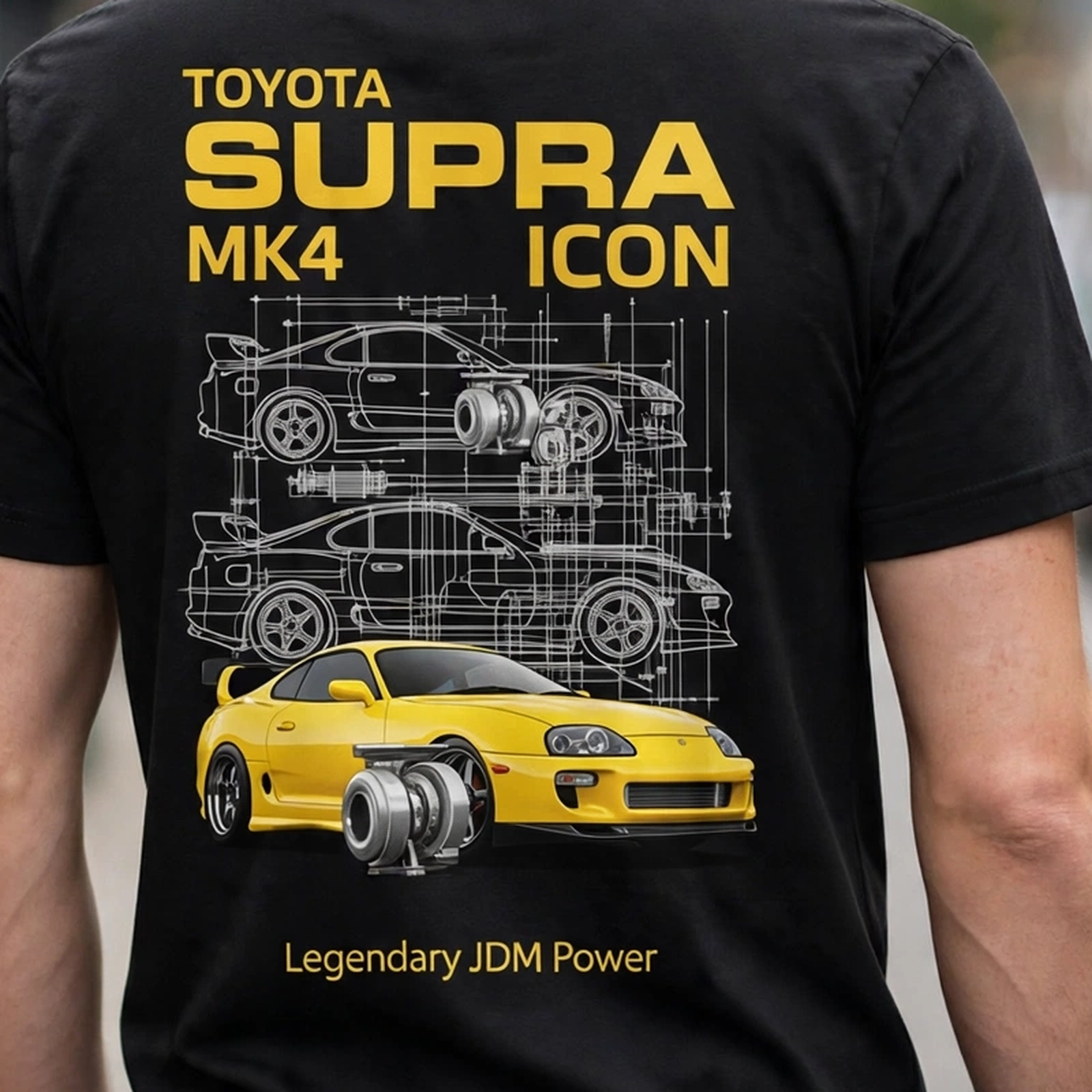 Toyota Supra Mk4 Icon Car Enthusiast Graphic T-Shirt – XGuidance – photo 3