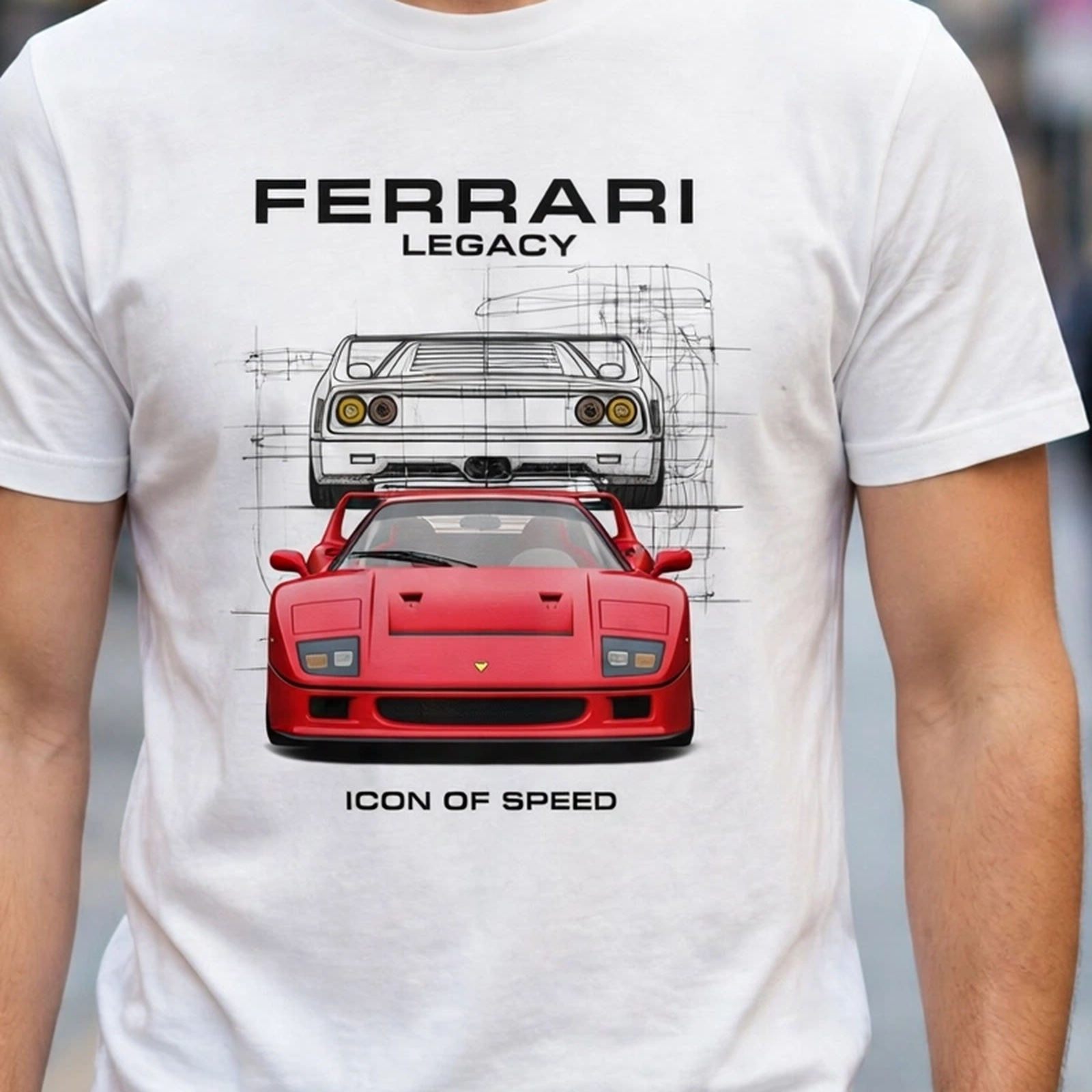 Ferrari Legacy Car Enthusiast Graphic T-Shirt – XGuidance – photo 3