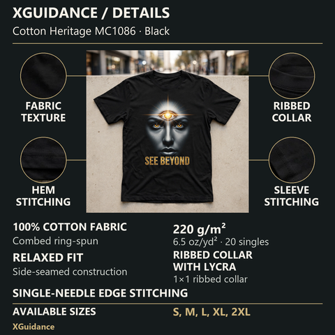 See Beyond Spiritual Awakening Graphic T-Shirt – XGuidance – product details and sizing