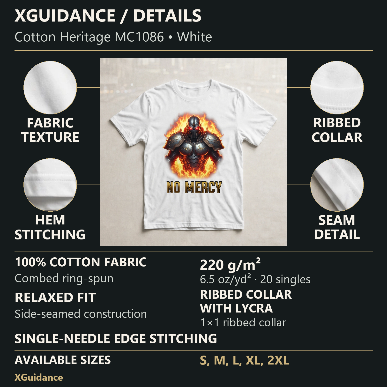 No Mercy Greek Mythology Graphic T-Shirt – XGuidance – product details and sizing