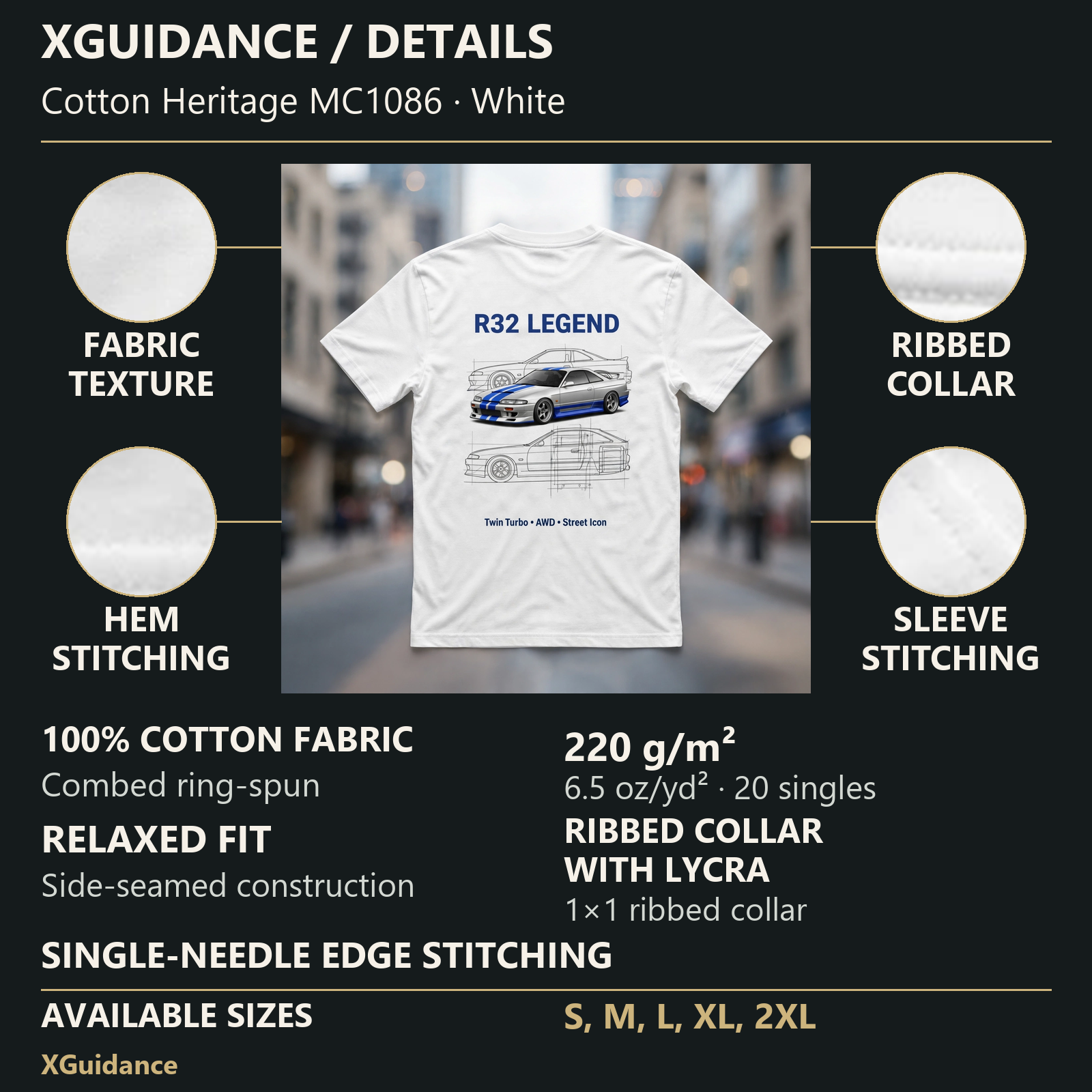 R32 Legend Car Enthusiast Graphic T-Shirt – XGuidance – product details and sizing