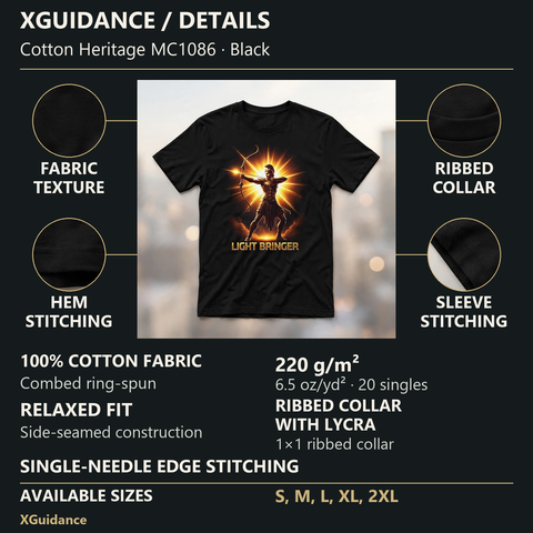 Light Bringer Greek Mythology Graphic T-Shirt – XGuidance – product details and sizing
