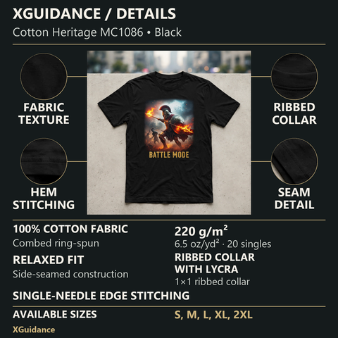 Battle Mode Greek Mythology Graphic T-Shirt – XGuidance – product details and sizing
