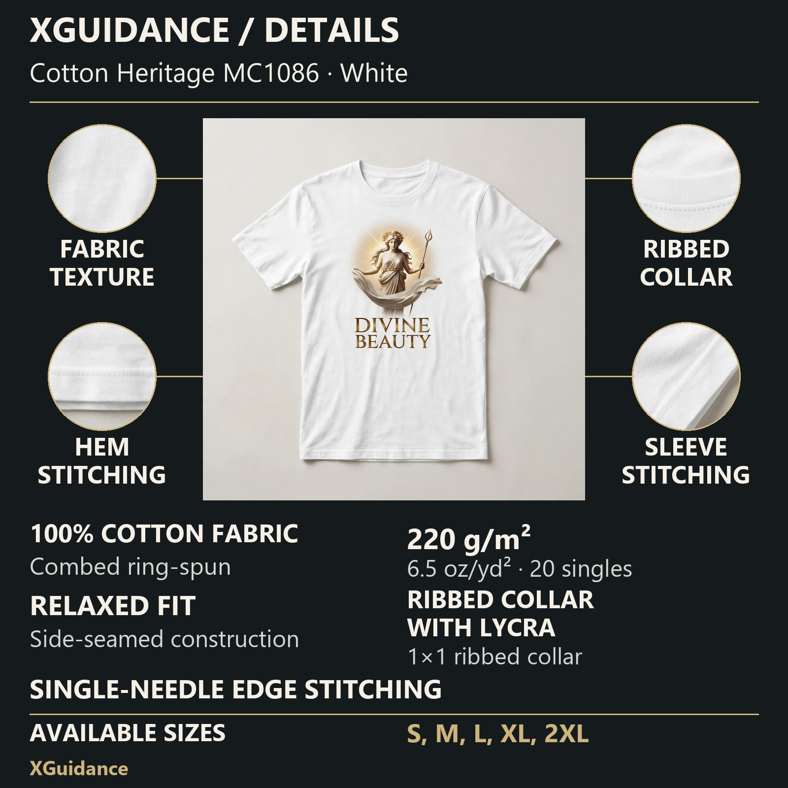 Divine Beauty Greek Mythology Graphic T-Shirt – XGuidance – product details and sizing