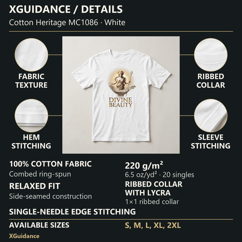 Divine Beauty Greek Mythology Graphic T-Shirt – XGuidance – product details and sizing