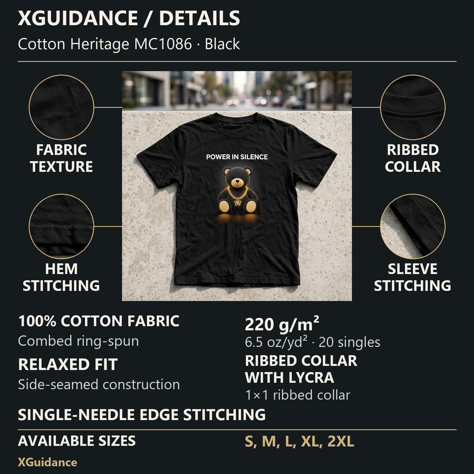 Power in Silence Money Mindset Graphic T-Shirt – XGuidance – product details and sizing