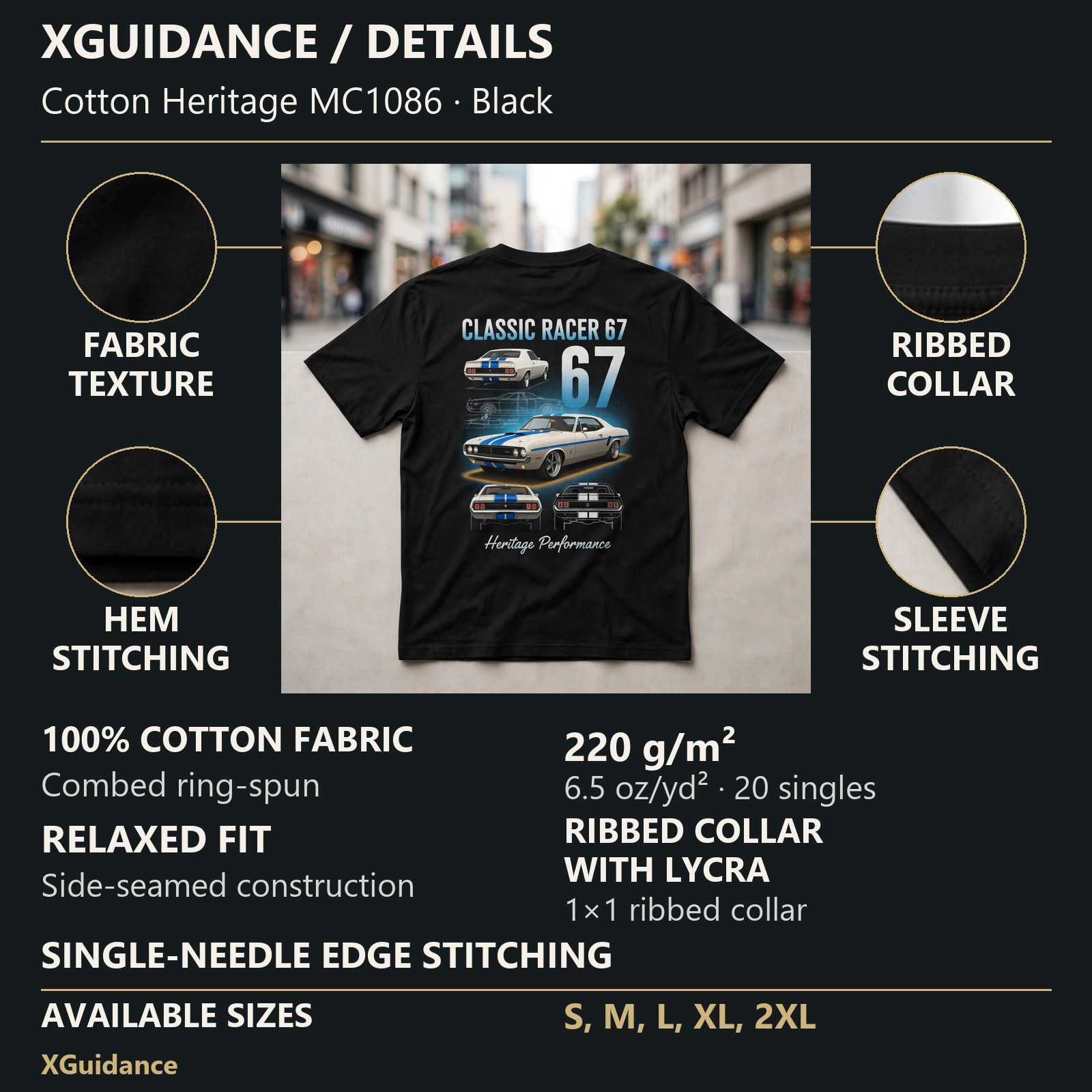 Classic Racer '67 Car Enthusiast Graphic T-Shirt – XGuidance – product details and sizing