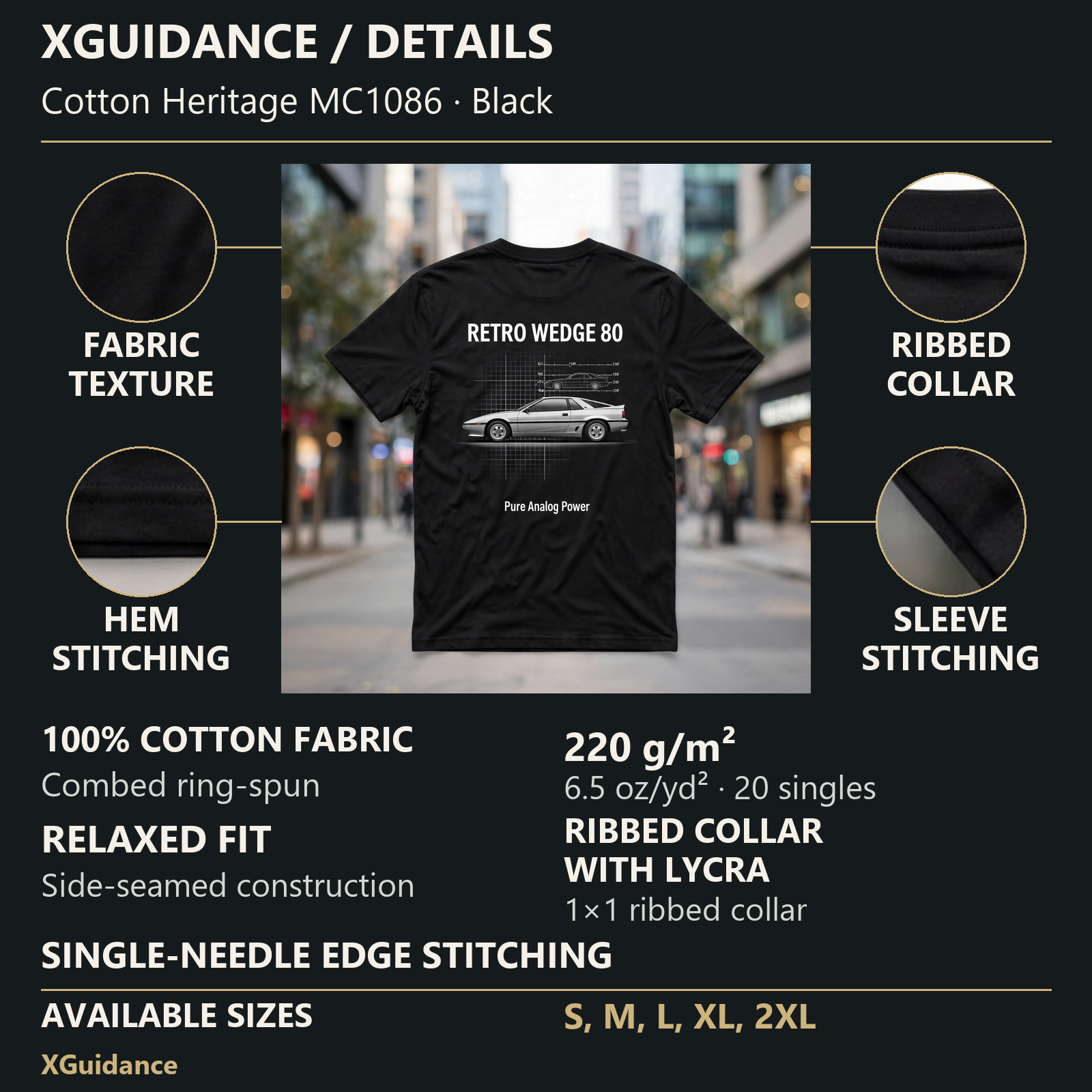 Retro Wedge '80 Car Enthusiast Graphic T-Shirt – XGuidance – product details and sizing