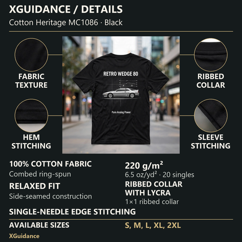 Retro Wedge '80 Car Enthusiast Graphic T-Shirt – XGuidance – product details and sizing