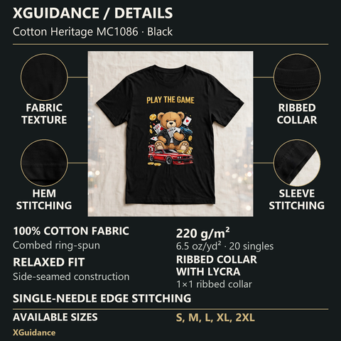 Play the Game Money Mindset Graphic T-Shirt – XGuidance – product details and sizing