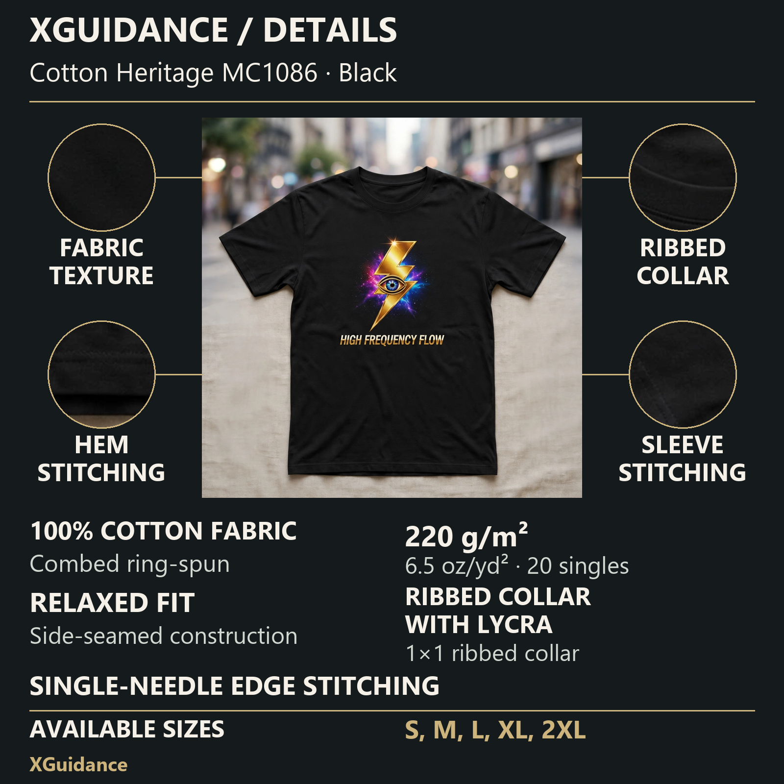 High Frequency Flow Spiritual Awakening Graphic T-Shirt – XGuidance – product details and sizing