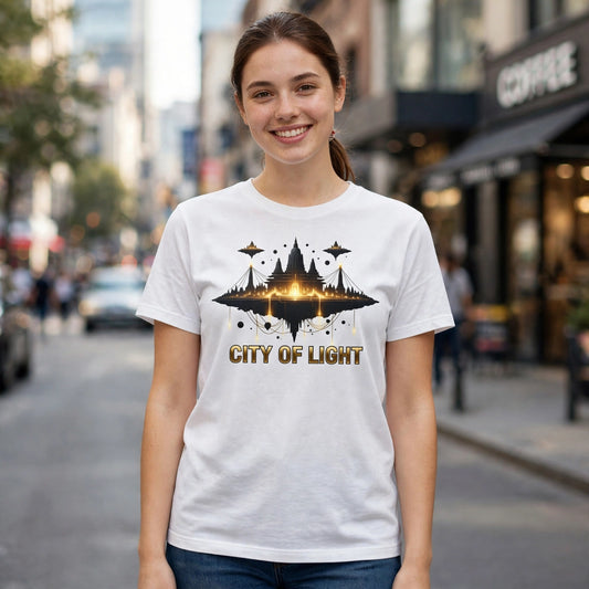 City of Light Spiritual Awakening Graphic T-Shirt – XGuidance