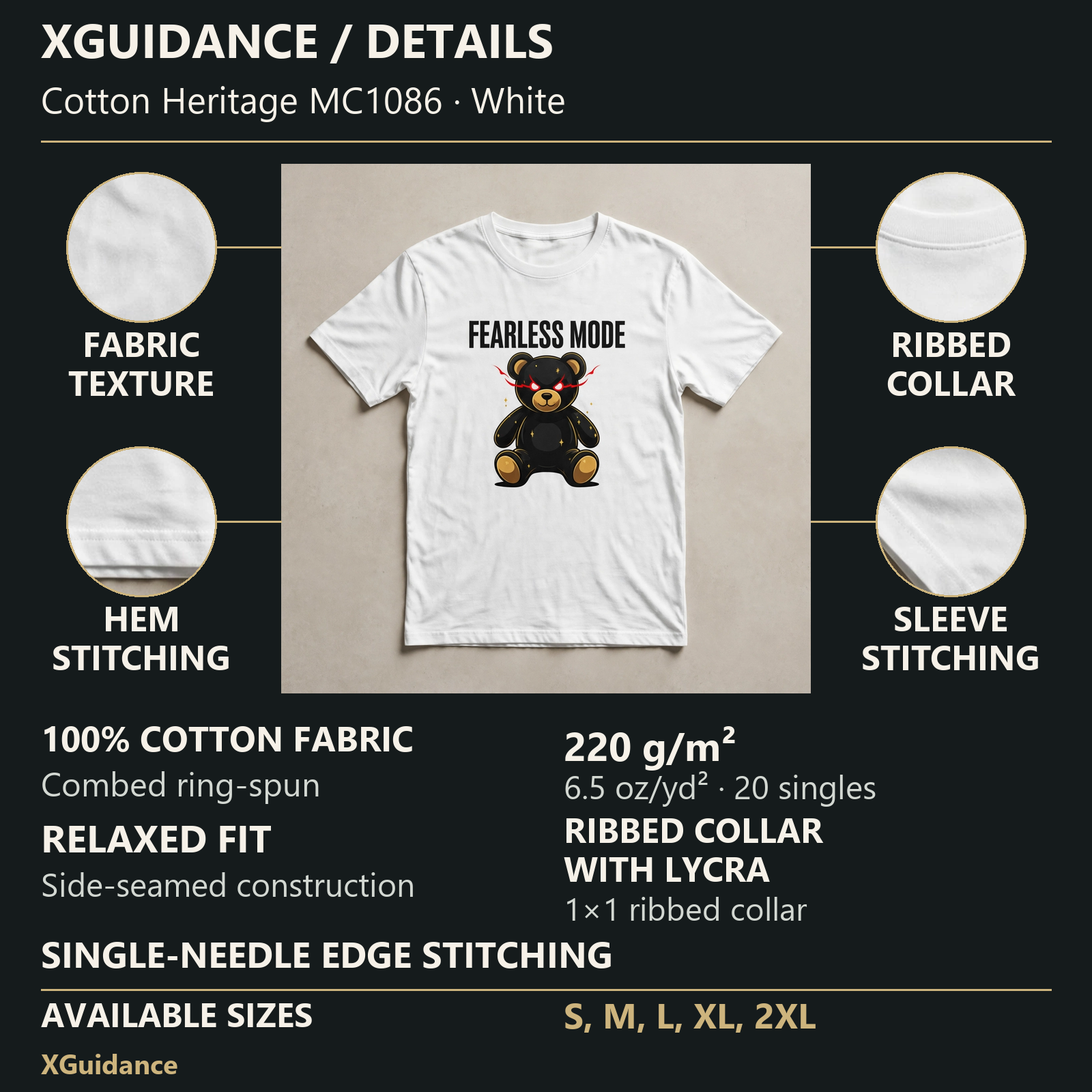 Fearless Mode Money Mindset Graphic T-Shirt – XGuidance – product details and sizing
