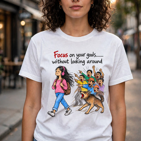 Focus on Your Goals Motivational Quote T-Shirt – XGuidance – photo 3