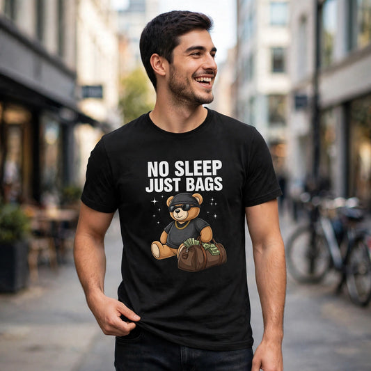 No Sleep Just Bags Money Mindset Graphic T-Shirt – XGuidance – photo 2