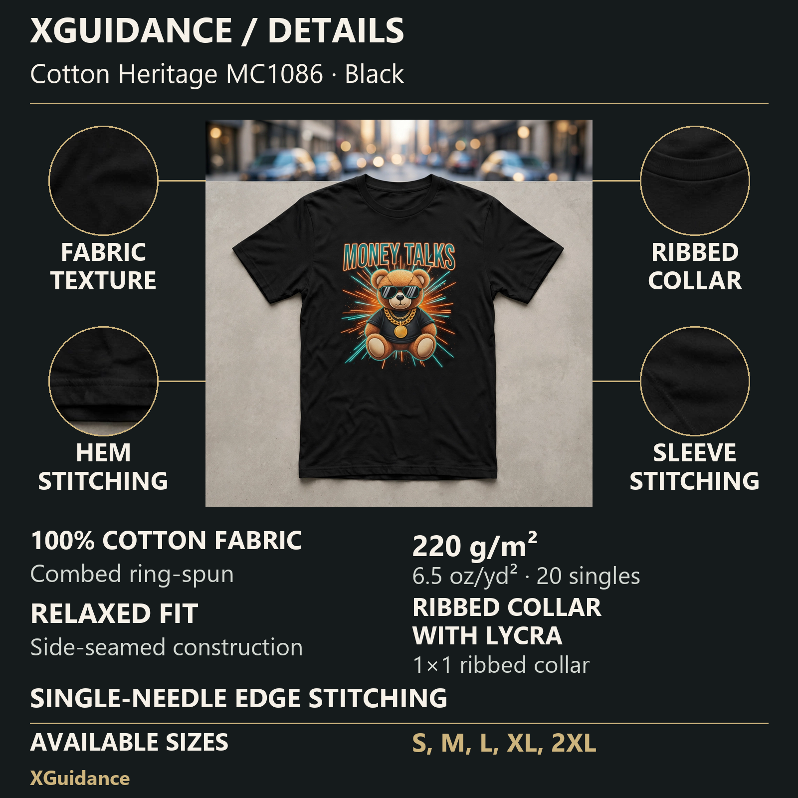 Money Talks Money Mindset Graphic T-Shirt – XGuidance – product details and sizing