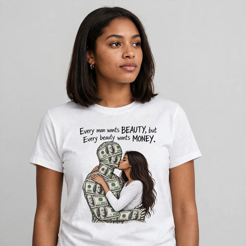Beauty and Money Motivational Quote T-Shirt – XGuidance