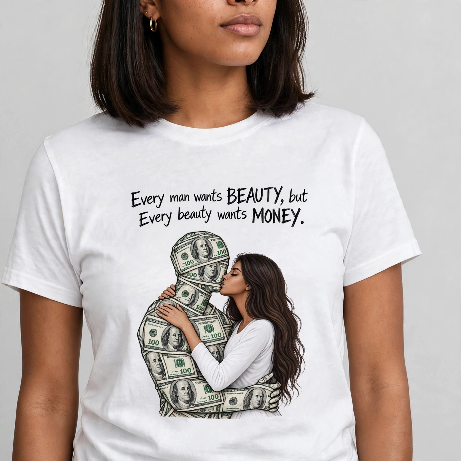 Beauty and Money Motivational Quote T-Shirt – XGuidance – photo 3