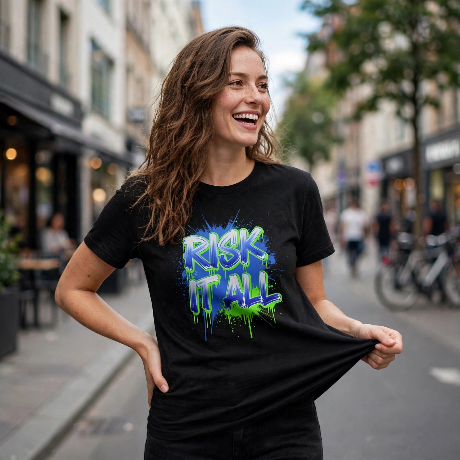 Risk It All Hustle & Royalty Graphic T-Shirt – XGuidance – photo 2