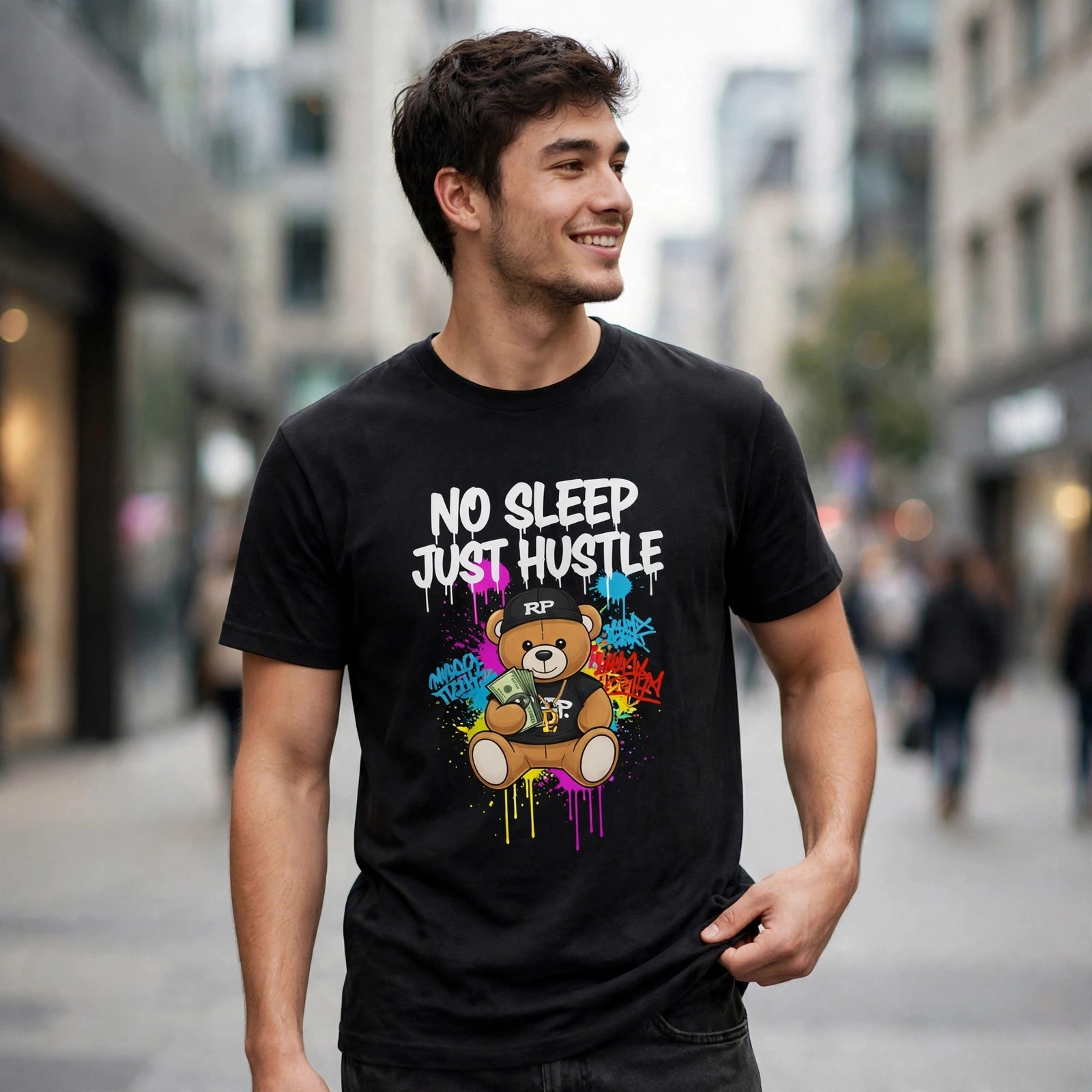 No Sleep Just Hustle Money Mindset Graphic T-Shirt – XGuidance – photo 2