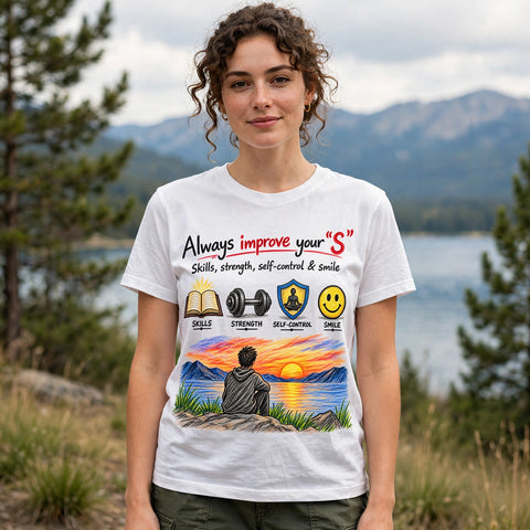 Improve Your "S" Motivational Quote T-Shirt – XGuidance