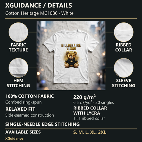 Billionaire Vision Money Mindset Graphic T-Shirt – XGuidance – product details and sizing