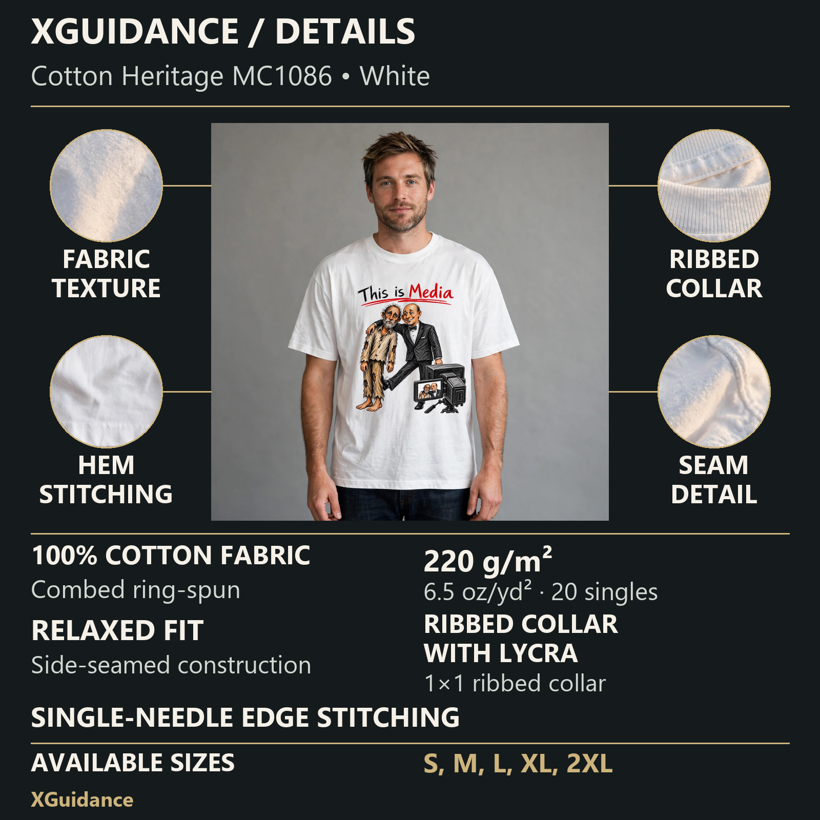 This is Media Motivational Quote T-Shirt – XGuidance – product details and sizing