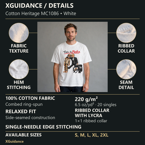 This is Media Motivational Quote T-Shirt – XGuidance – product details and sizing