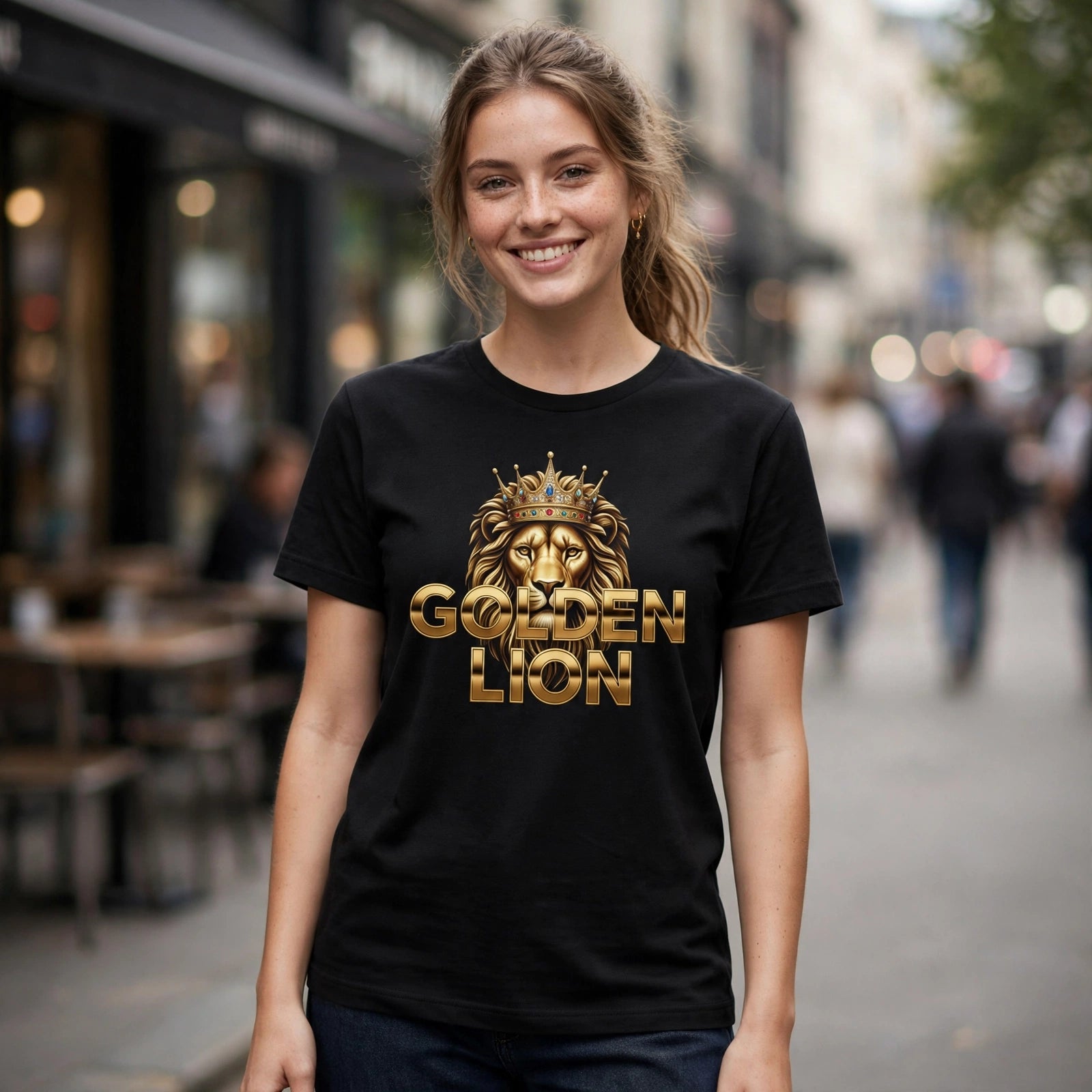 Golden Lion Hustle & Royalty Graphic T-Shirt – XGuidance