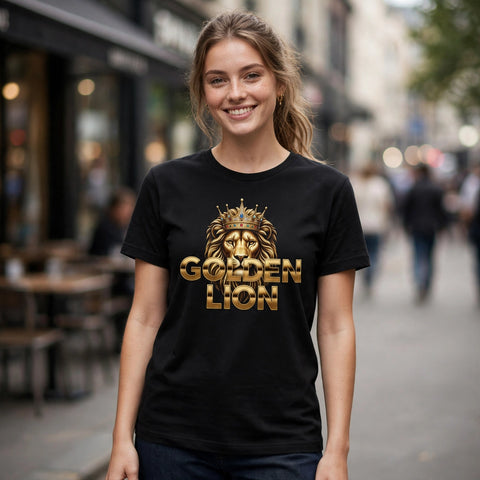 Golden Lion Hustle & Royalty Graphic T-Shirt – XGuidance