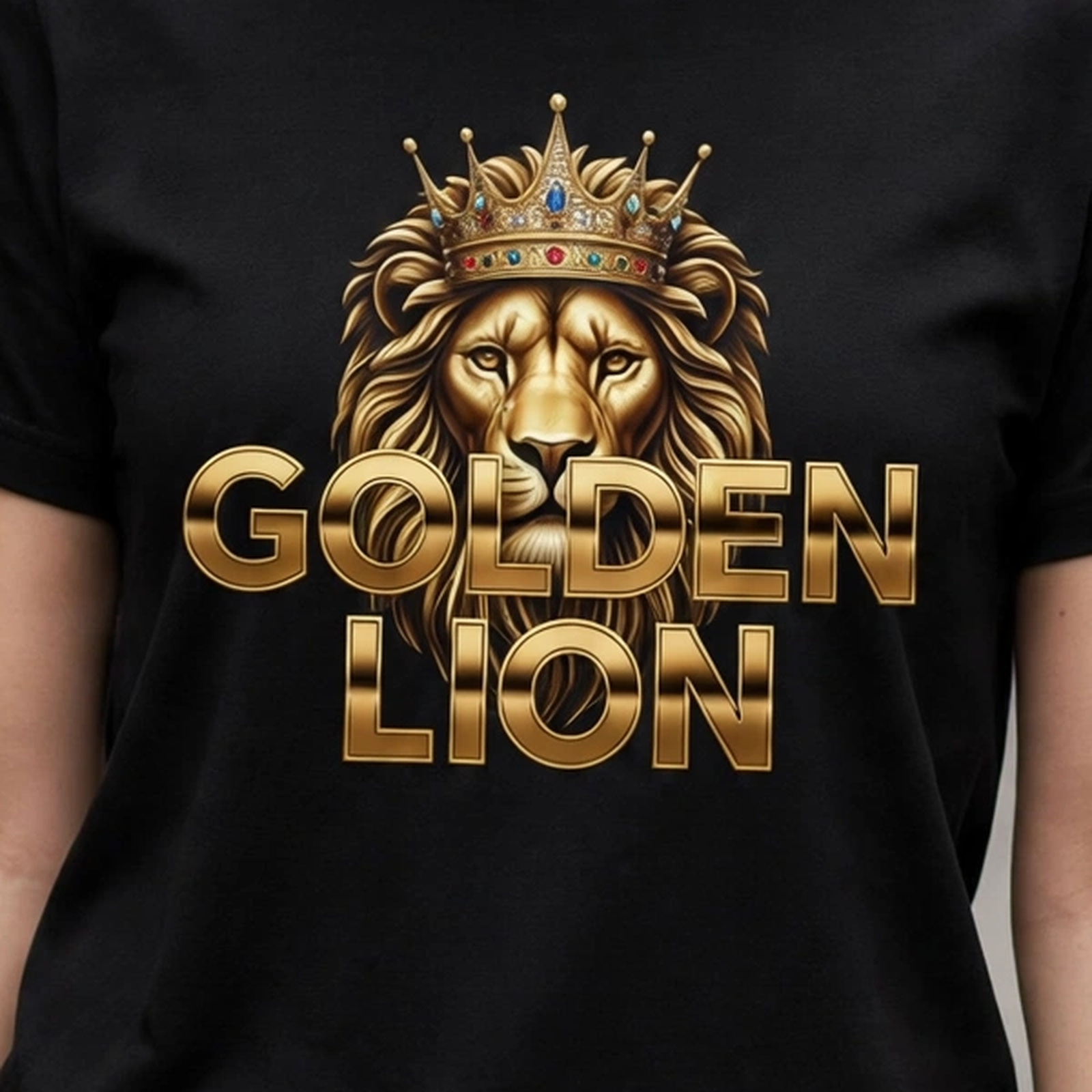 Golden Lion Hustle & Royalty Graphic T-Shirt – XGuidance – photo 3