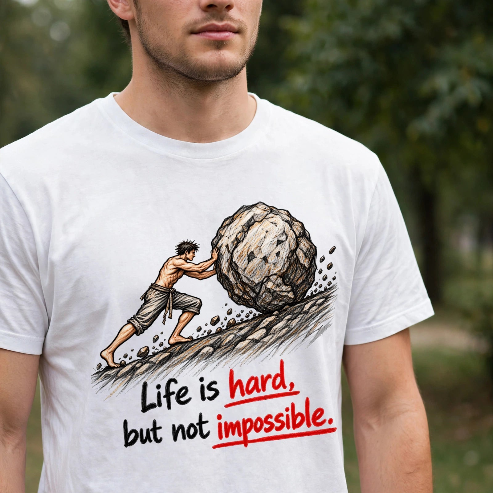 Life is Hard Motivational Quote T-Shirt – XGuidance – photo 3