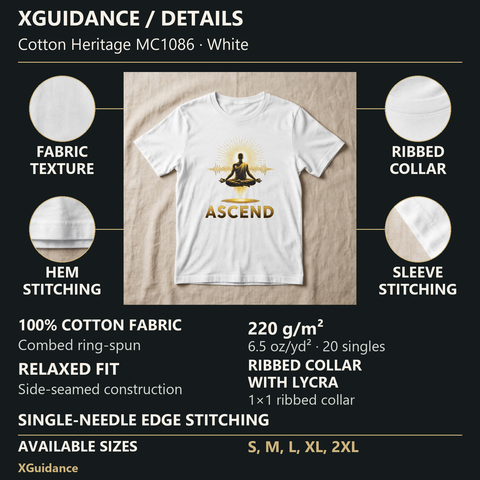 Ascend Spiritual Awakening Graphic T-Shirt – XGuidance – product details and sizing