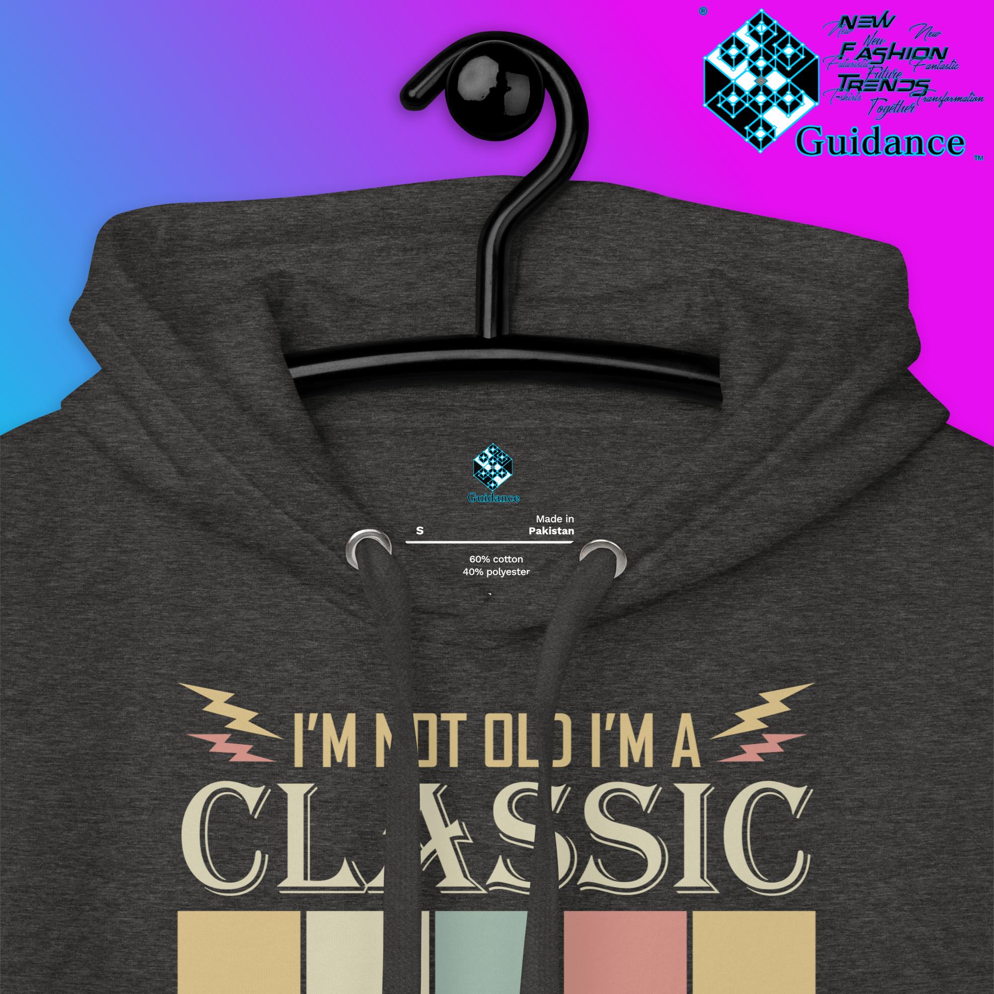1969 Classic Hoodie with Vintage Retro Car Design by XGuidance Black 17