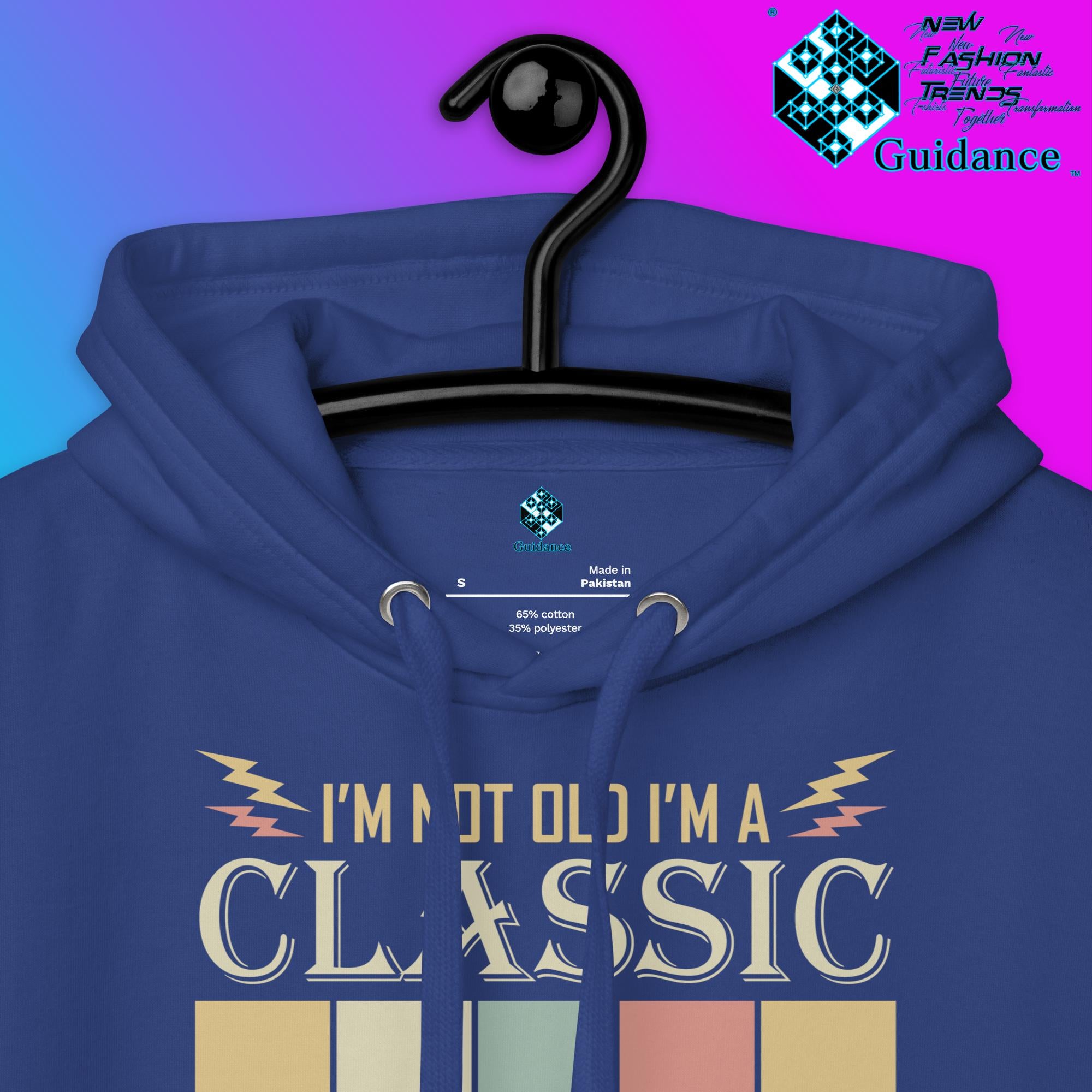 1969 Classic Hoodie with Vintage Retro Car Design by XGuidance Black 21