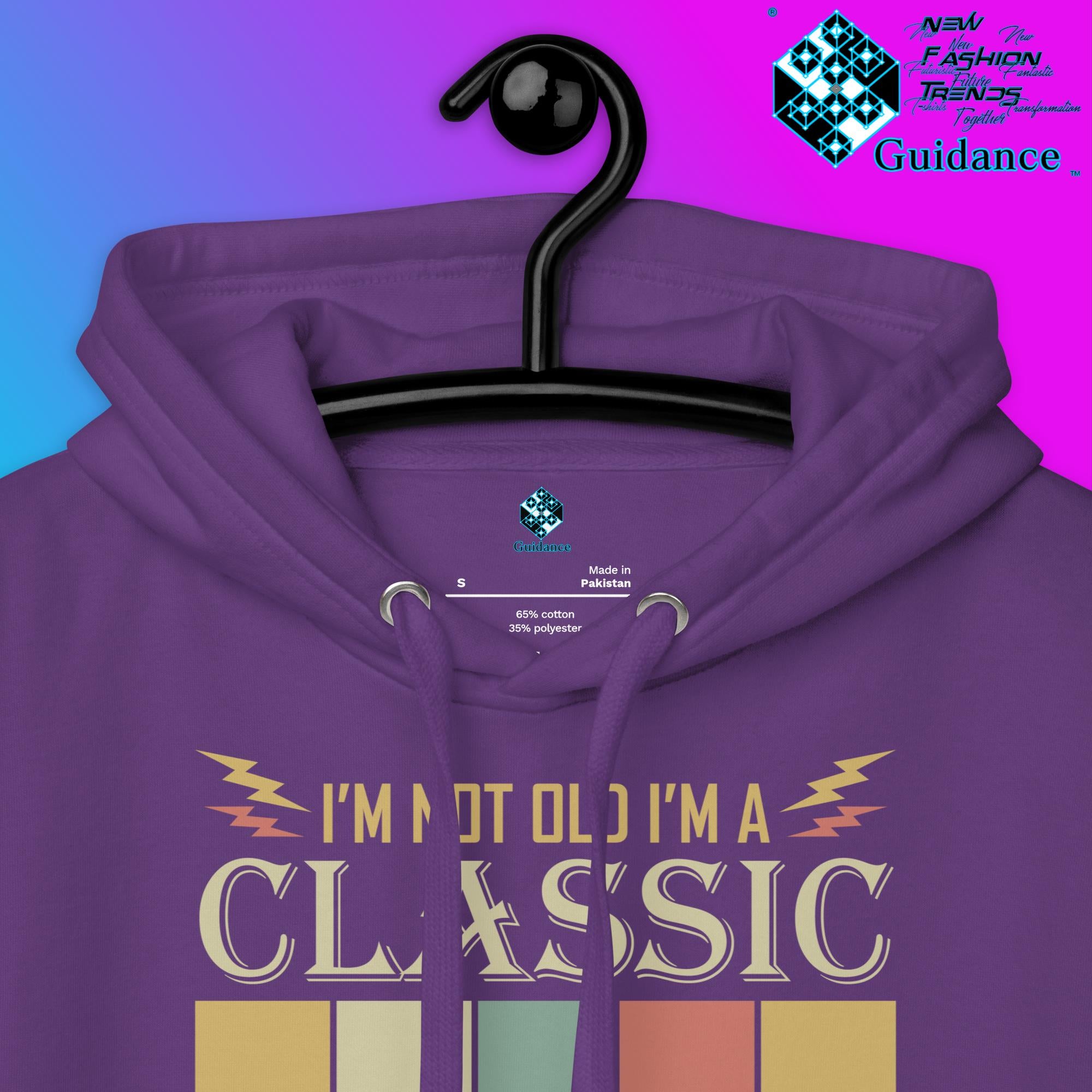 1969 Classic Hoodie with Vintage Retro Car Design by XGuidance Black 22