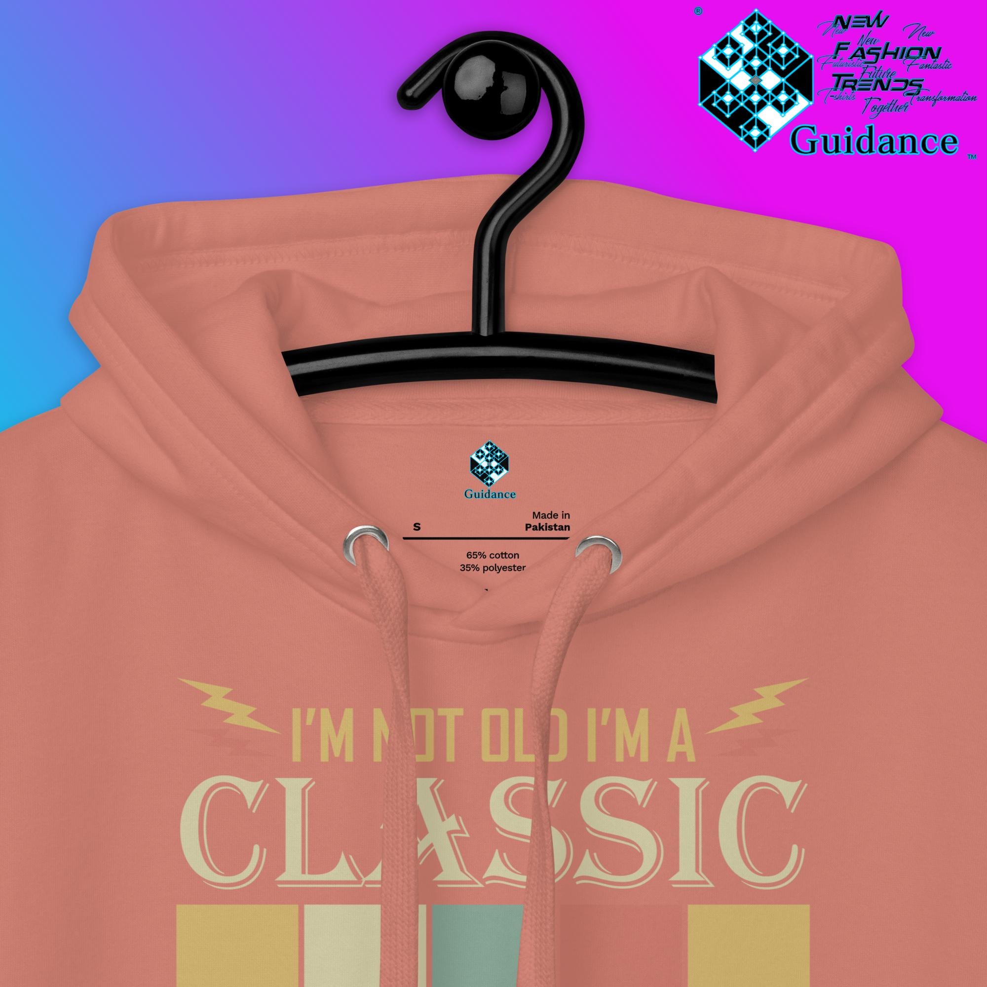 1969 Classic Hoodie with Vintage Retro Car Design by XGuidance Black 24