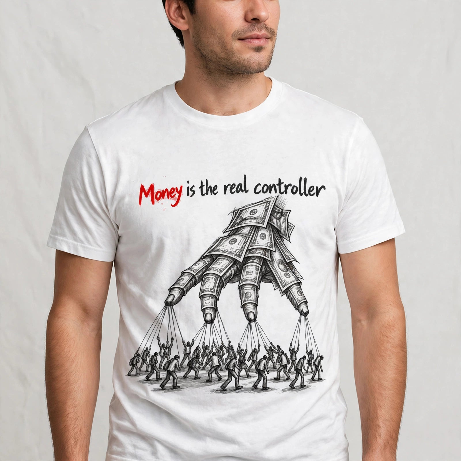Money Controller Motivational Quote T-Shirt – XGuidance – photo 3