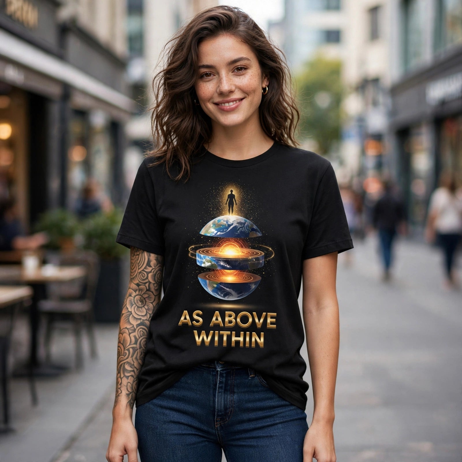 As Above Within Spiritual Awakening Graphic T-Shirt – XGuidance