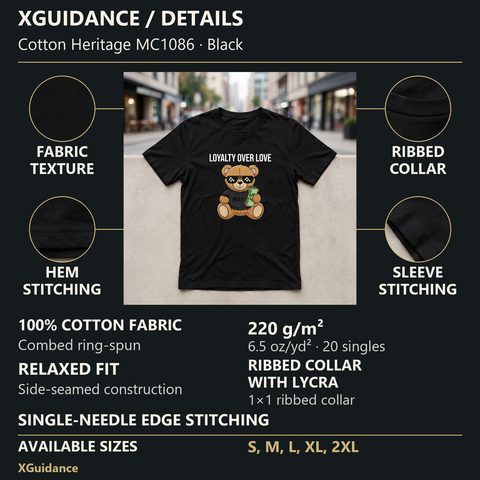 Loyalty Over Love Money Mindset Graphic T-Shirt – XGuidance – product details and sizing