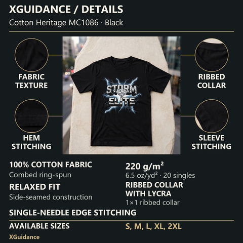 Storm Elite Hustle & Royalty Graphic T-Shirt – XGuidance – product details and sizing