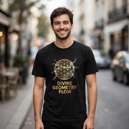 Divine Geometry Flow Spiritual Awakening Graphic T-Shirt – XGuidance