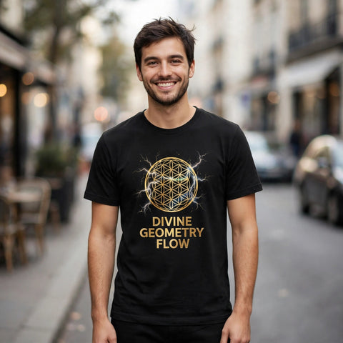Divine Geometry Flow Spiritual Awakening Graphic T-Shirt – XGuidance