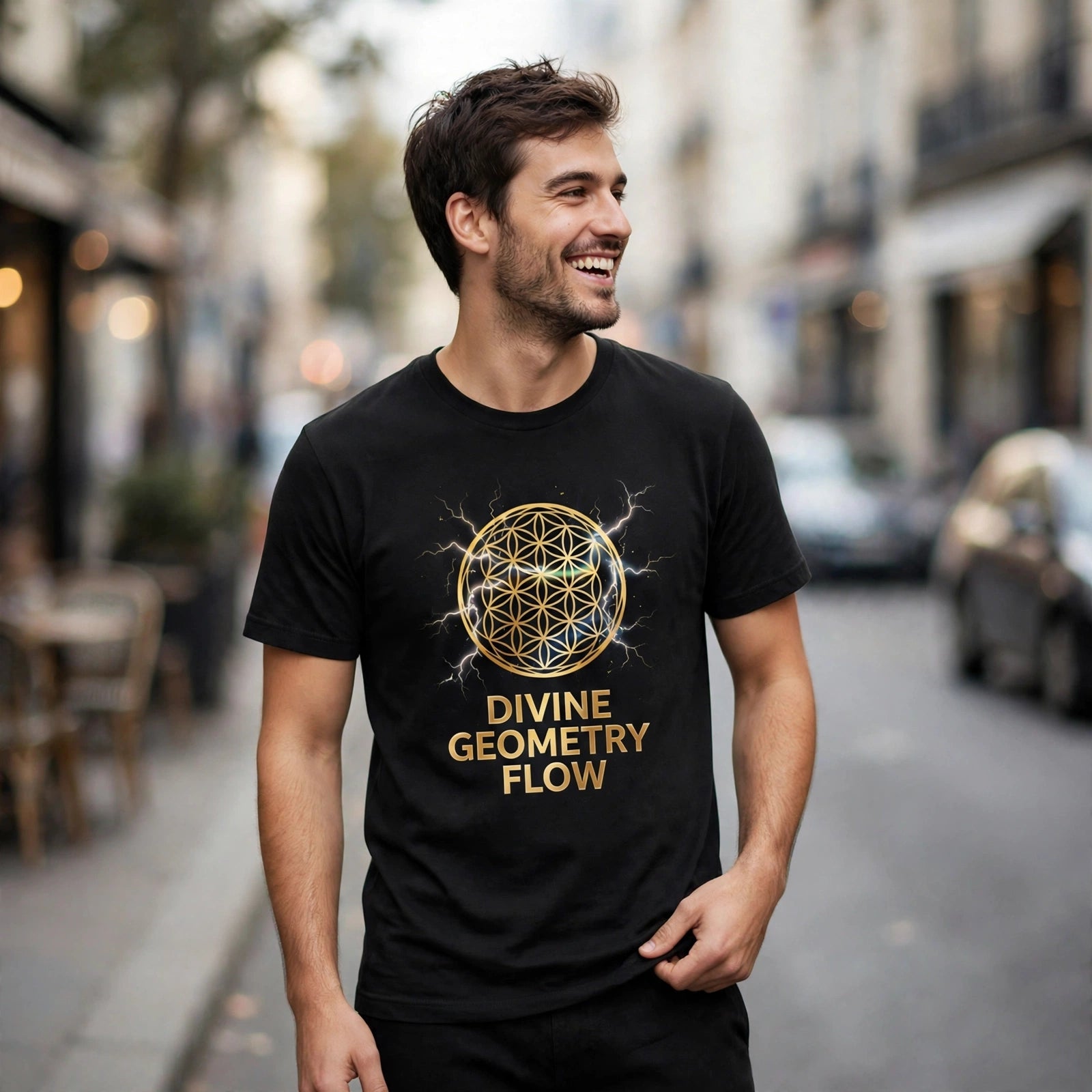 Divine Geometry Flow Spiritual Awakening Graphic T-Shirt – XGuidance – photo 2