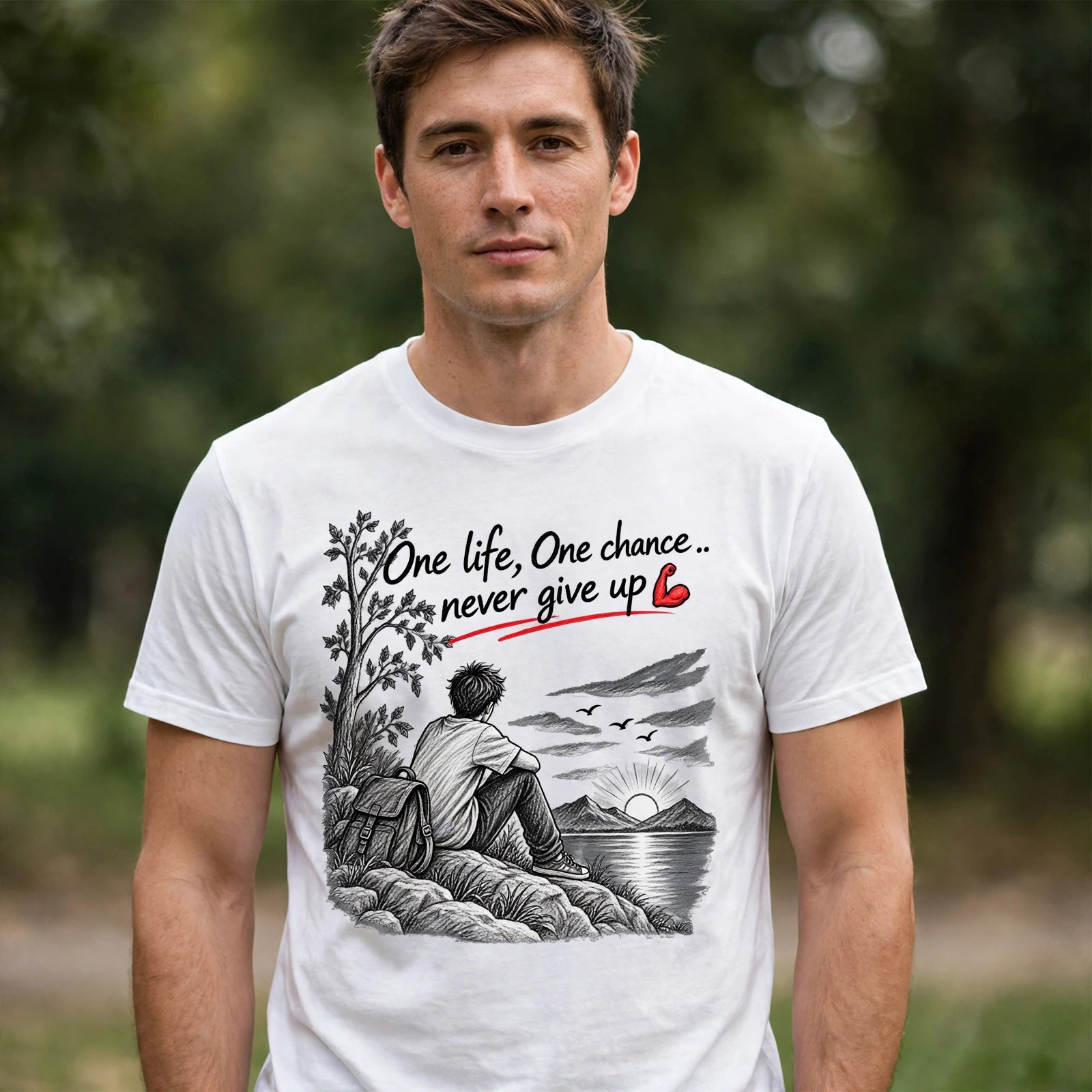 One Life One Chance Motivational Quote T-Shirt – XGuidance