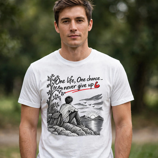 One Life One Chance Motivational Quote T-Shirt – XGuidance