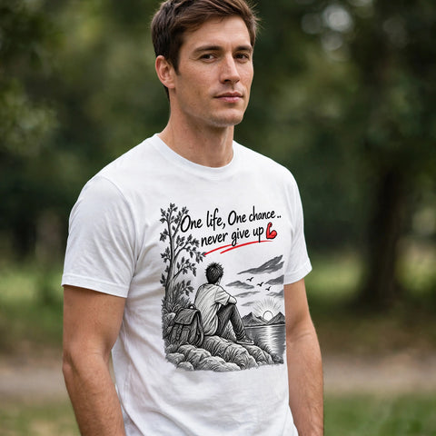 One Life One Chance Motivational Quote T-Shirt – XGuidance – photo 2