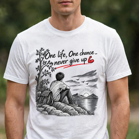 One Life One Chance Motivational Quote T-Shirt – XGuidance – photo 3